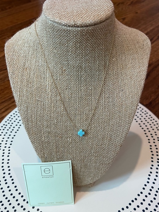 enewton Jewelry - enewton 16” Gold Signature Cross Turquoise Necklace